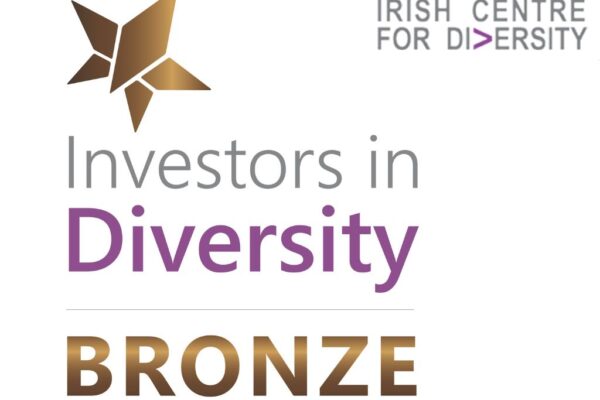 image announcing Investors in Diversity Bronze accreditation from Irish Centre for diversity