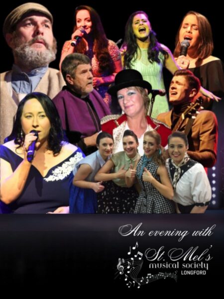 A collage of faces representing An Evening with St Mel's Musical Society